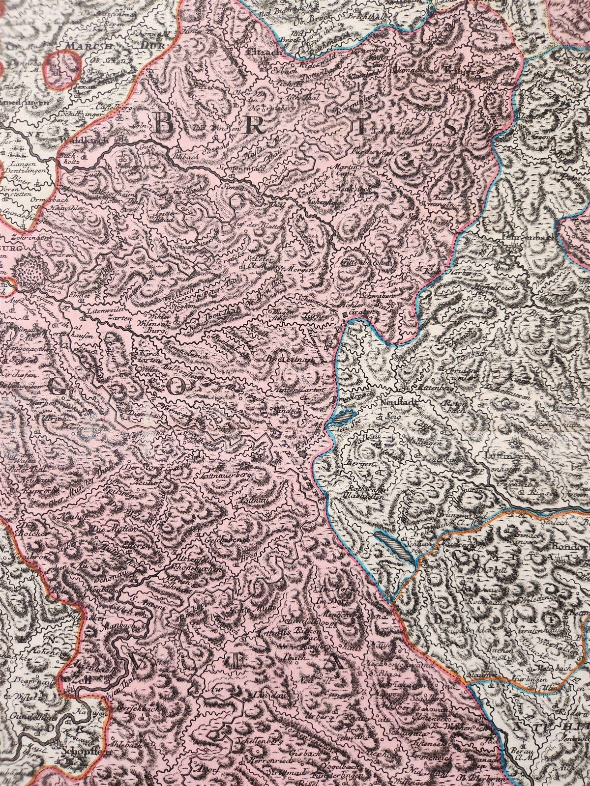 1730s Breisgau Germany antique MAP antique PROVINCIA BRISGOVIAE Matthias Seutter