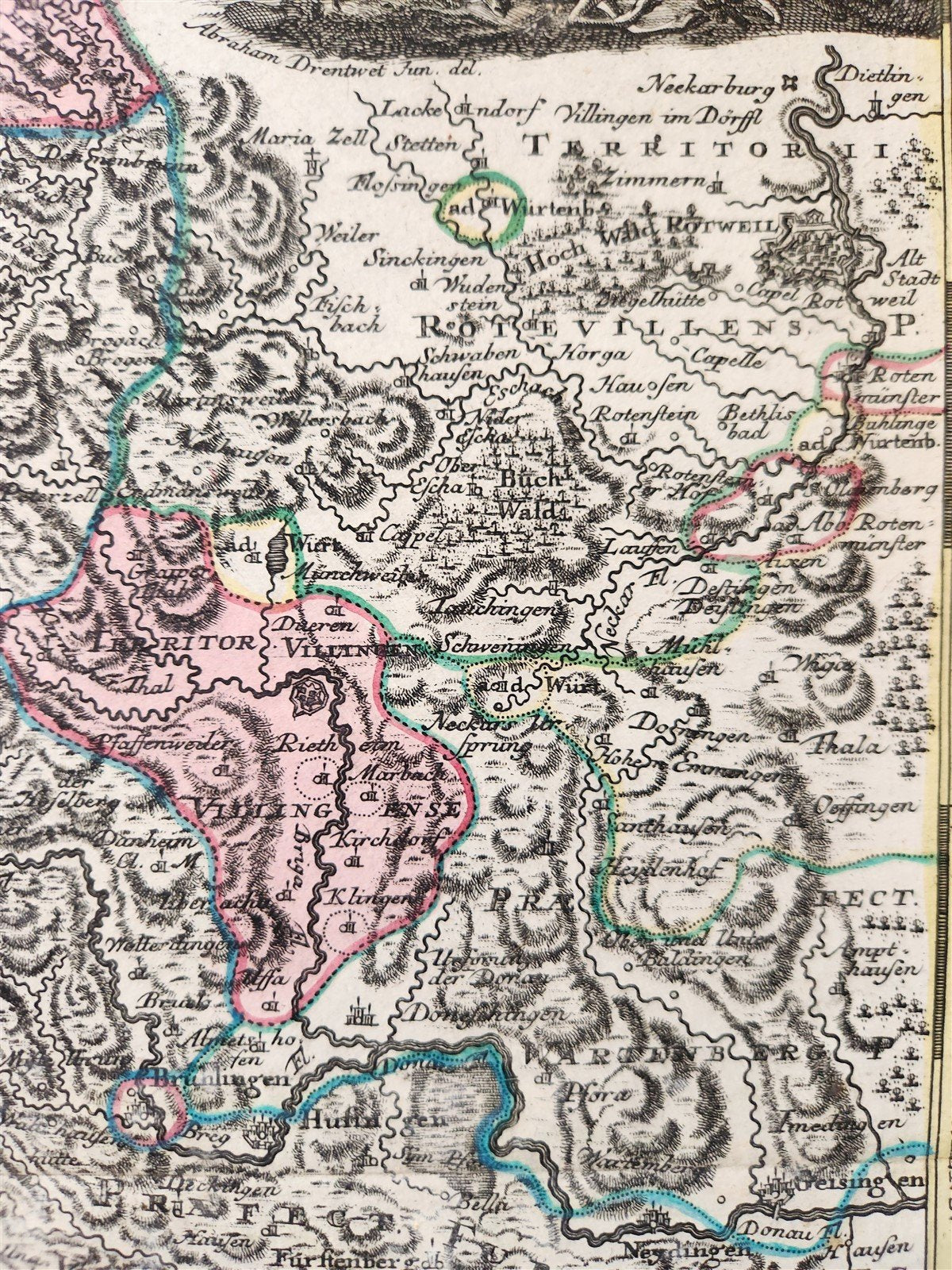 1730s Breisgau Germany antique MAP antique PROVINCIA BRISGOVIAE Matthias Seutter