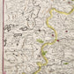 1743 FRENCH MILITARY antique MAP antique THEATRE la GUERRE en ALLEMAGNE FRANCE