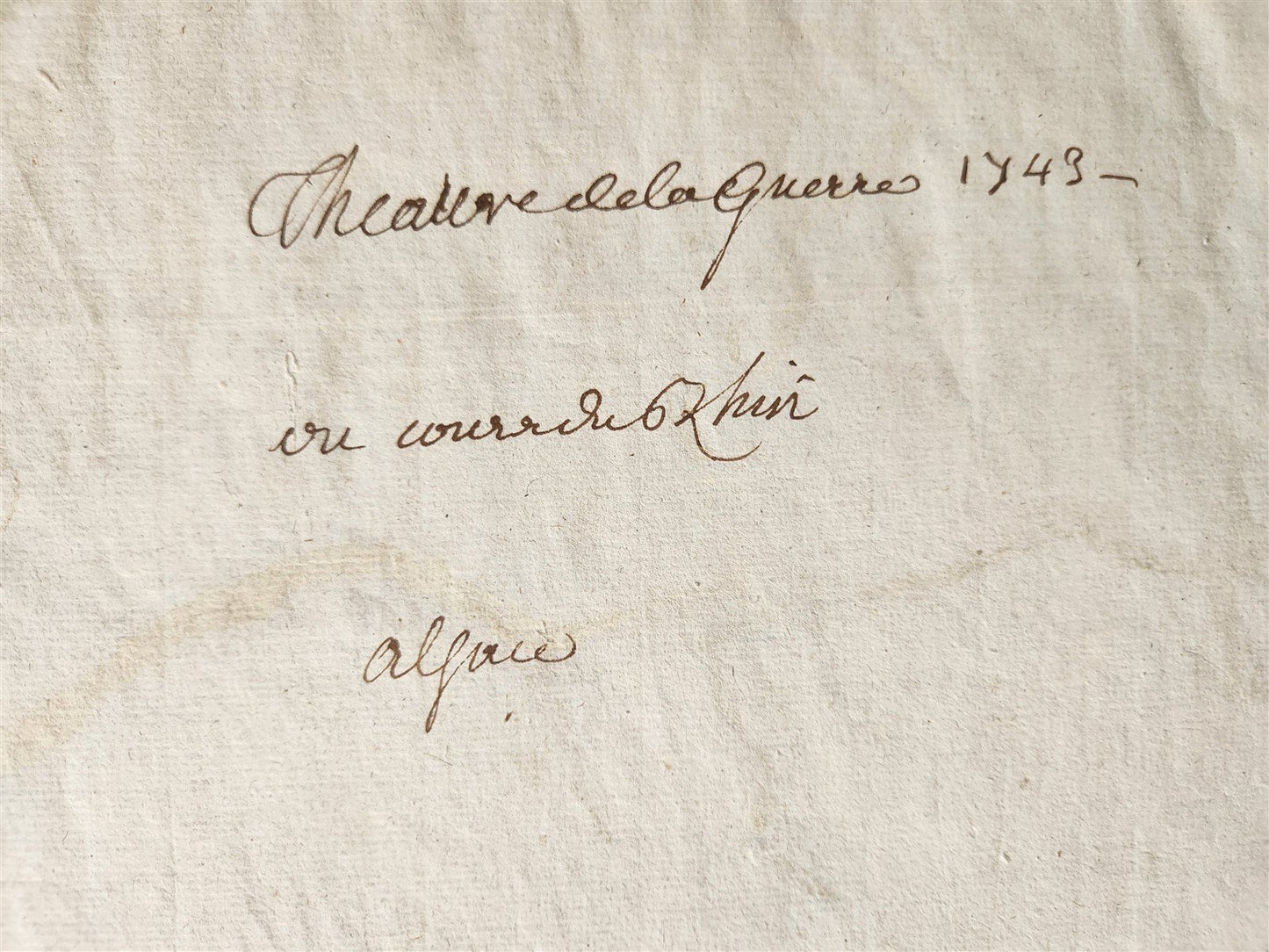 1743 FRENCH MILITARY antique MAP antique THEATRE la GUERRE en ALLEMAGNE FRANCE