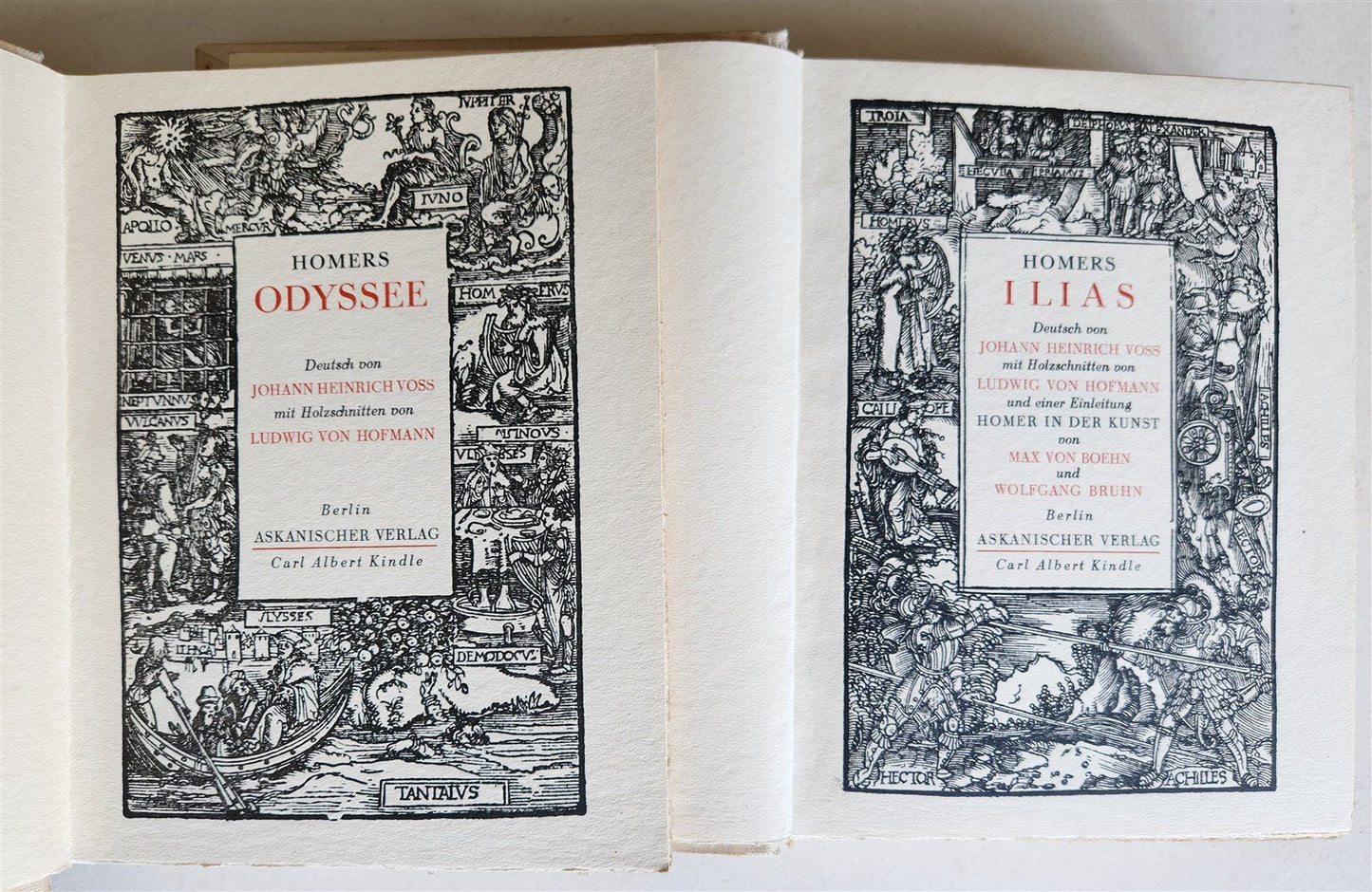 1939 HOMER ODYSSEY & ILIAD illustrated 2 VOLUMES antique LIMITED EDITION