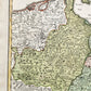 1716 GERMANY PRUSSIA POLAND LITHUANIA antique MAP by HOMANN-BORUSSIA