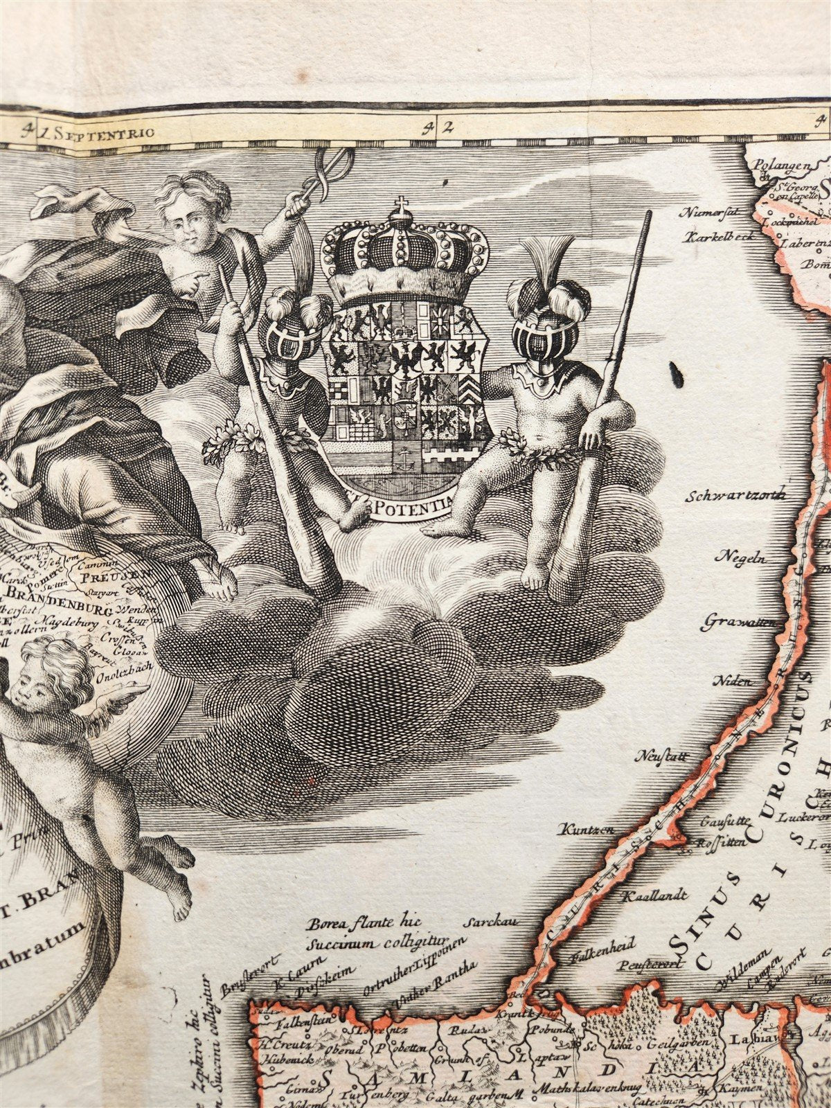 1716 GERMANY PRUSSIA POLAND LITHUANIA antique MAP by HOMANN HEIRS -BORUSSIA