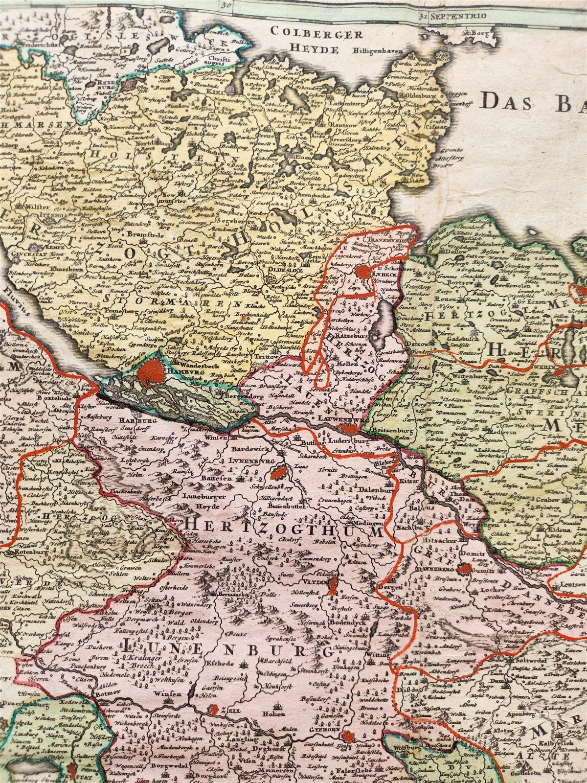 1740s GERMANY antique MAP SAXONIAE INFERIORI