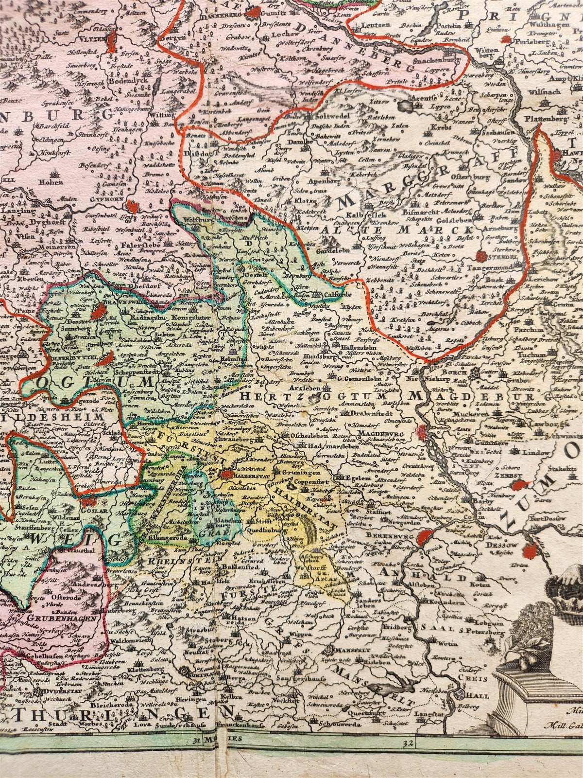1740s GERMANY antique MAP SAXONIAE INFERIORI