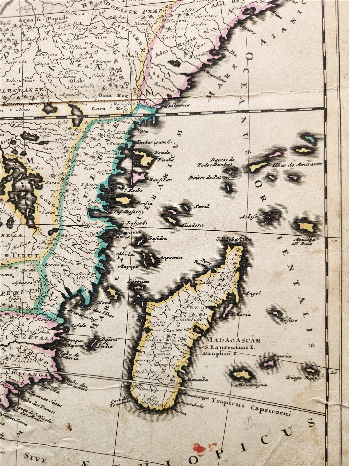 1680 AFRICA antique MAP rare 17th CENTURY AUTHENTIC