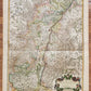 1692 ALSACE FRANCE antique MAP large size 25 by 35.5 inches 17th CENTURY