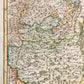 1692 ALSACE FRANCE antique MAP large size 25 by 35.5 inches 17th CENTURY
