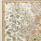 1692 ALSACE FRANCE antique MAP large size 25 by 35.5 inches 17th CENTURY