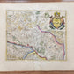 1650s ALSACE FRANCE antique MAP by Janssonius 17th CENTURY ALSATIAE inferior