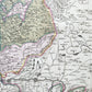 1760s ALSACE FRANCE antique MAP SUPERIORIS atque INFERIORIS ALSATIAE by T.Lotter