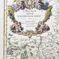 1707 ALSACE FRANCE antique MAP by Hubert Jaillot