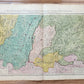 1706 ALSACE FRANCE antique MAP La Haute Alsace Le Suntgau Partie de L'Ortinau