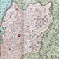 1706 ALSACE FRANCE antique MAP La Haute Alsace Le Suntgau Partie de L'Ortinau