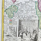 1732 SWITZERLAND antique MAP HELVETIORUM Reipublicae Cantones Tredicum J. Homann