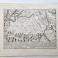 1705 FRANCE antique MAP Battle plan of Louis Le Grand Dauphin's campain