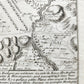 1705 FRANCE antique MAP Battle plan of Louis Le Grand Dauphin's campain