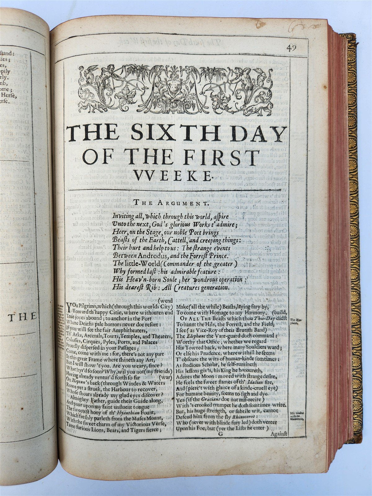1633 DU BARTAS HIS DIVINE WEEKS & WORKES antique FOLIO in ENGLISH