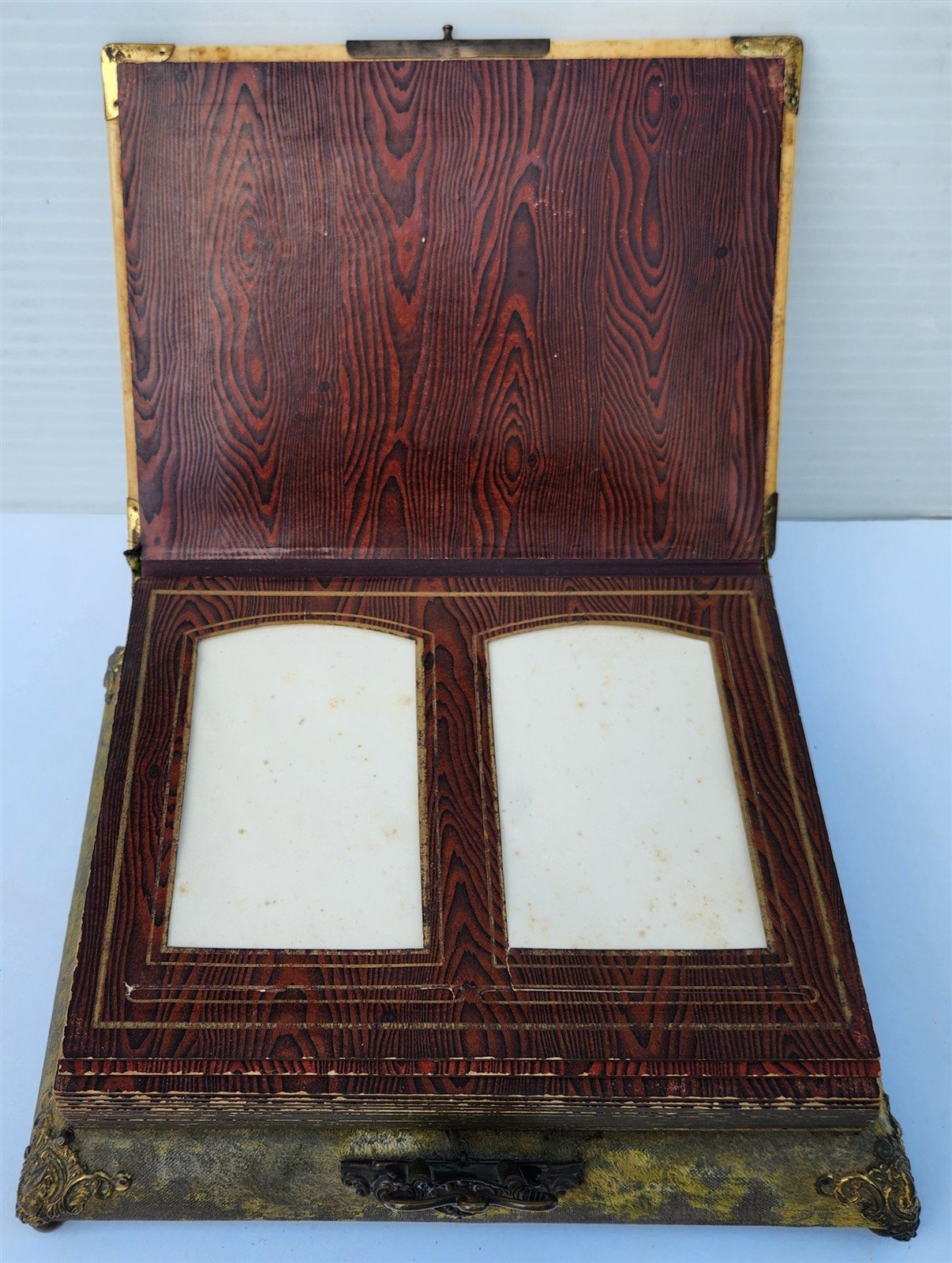 1898 PRESIDENT McKINLEY PHOTO ALBUM WIND-UP MUSIC MOVEMENT Spanish-American War