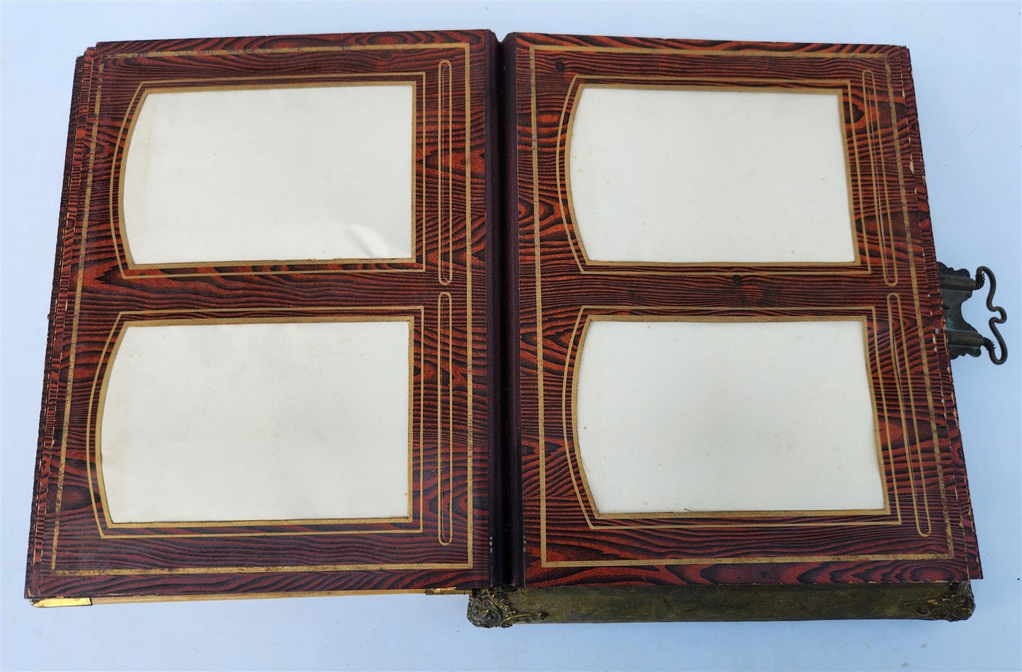 1898 PRESIDENT McKINLEY PHOTO ALBUM WIND-UP MUSIC MOVEMENT Spanish-American War