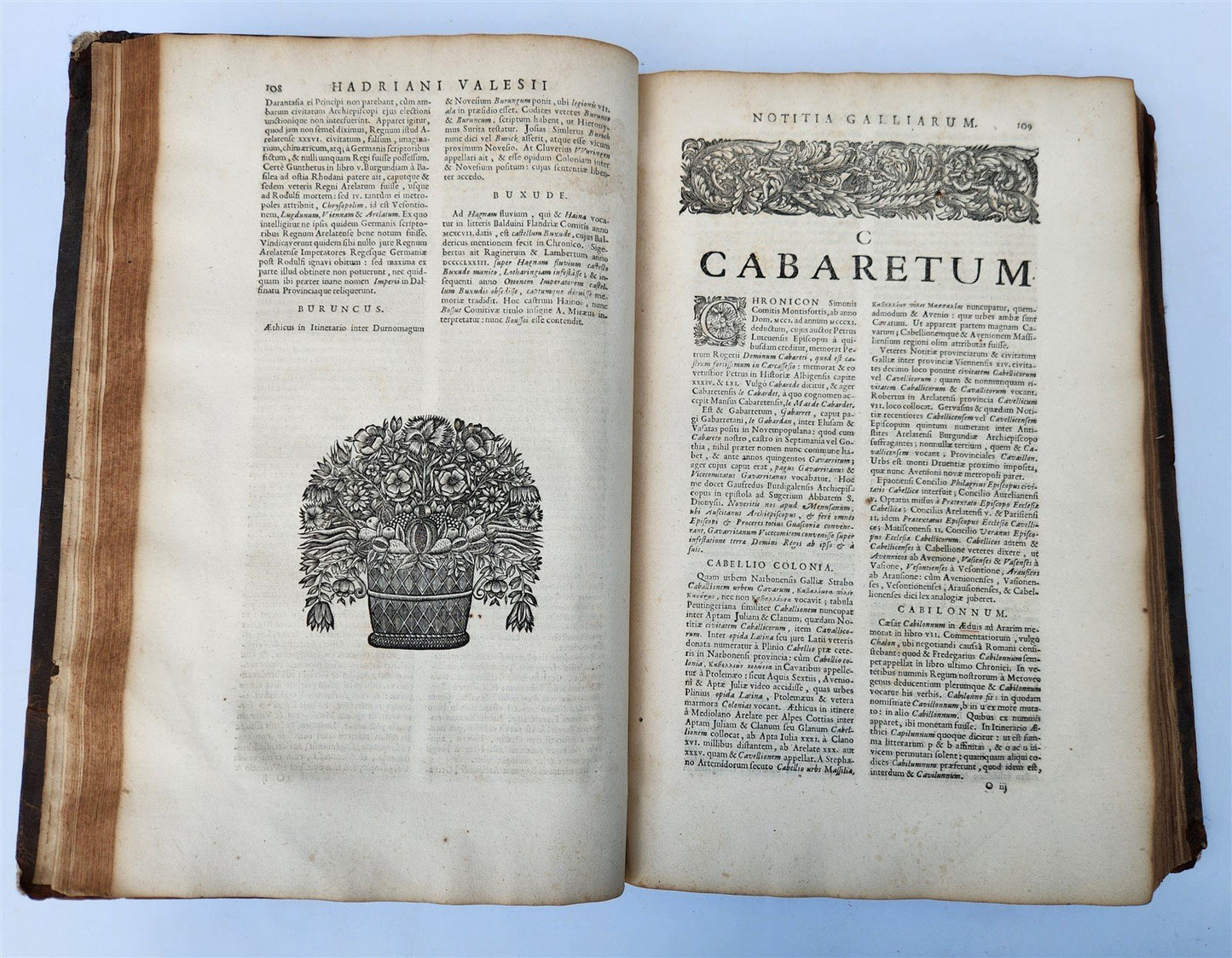 1675 Hadrian Valesius Notitia Galliarum ordine litterarum digesta antique FOLIO