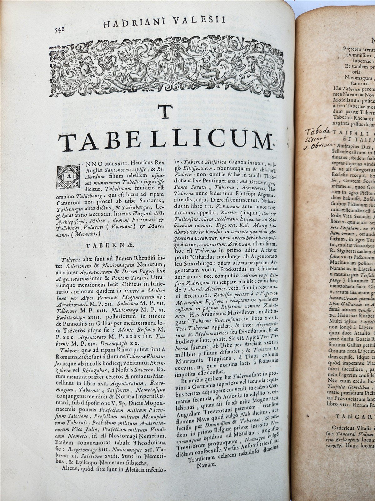 1675 Hadrian Valesius Notitia Galliarum ordine litterarum digesta antique FOLIO