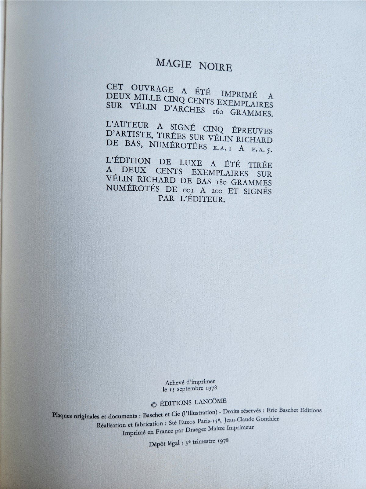 1978 MAGIE NOIRE antique COLOR ILLUSTRATED ART ALBUM in FRENCH