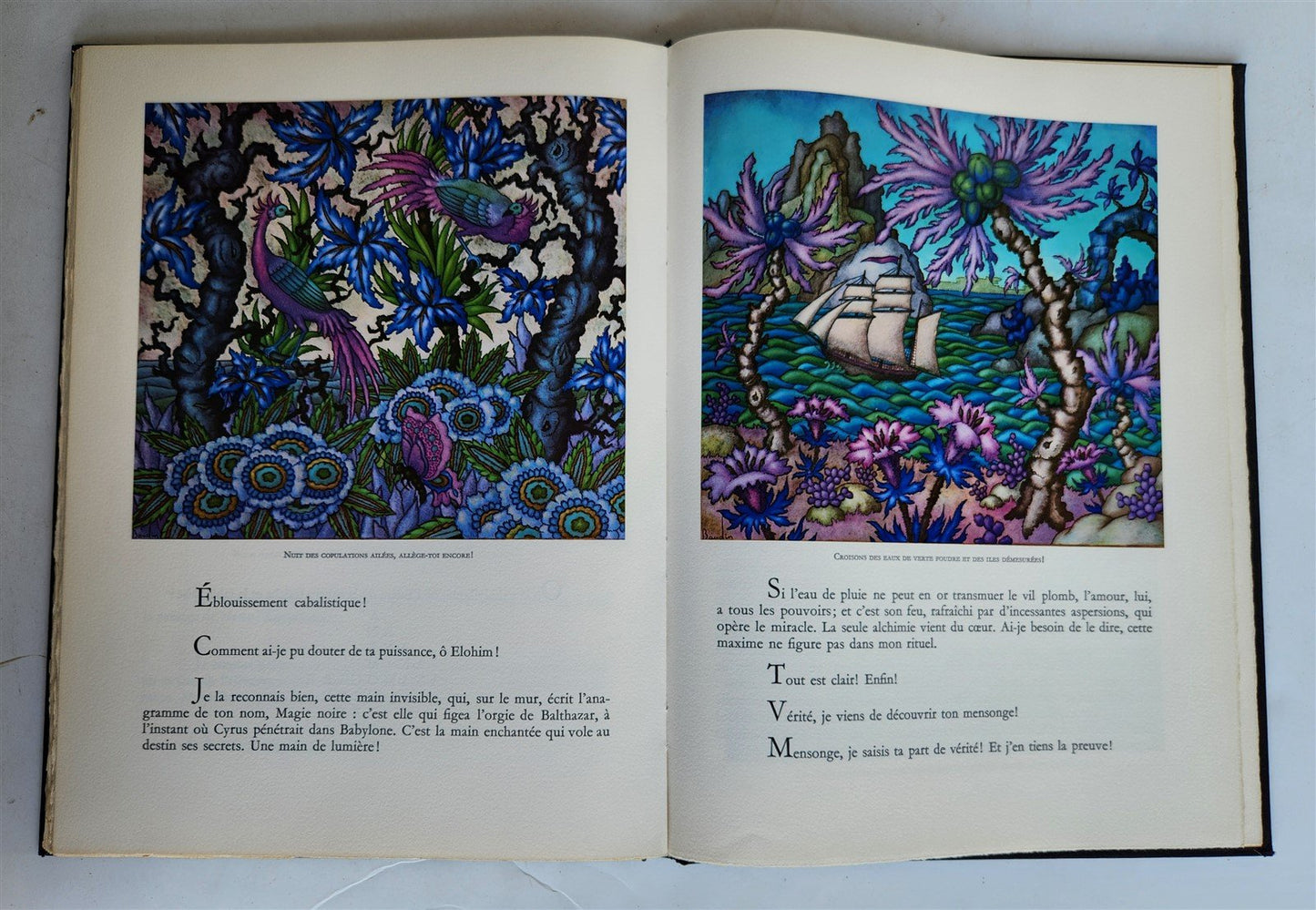 1978 MAGIE NOIRE antique COLOR ILLUSTRATED ART ALBUM in FRENCH