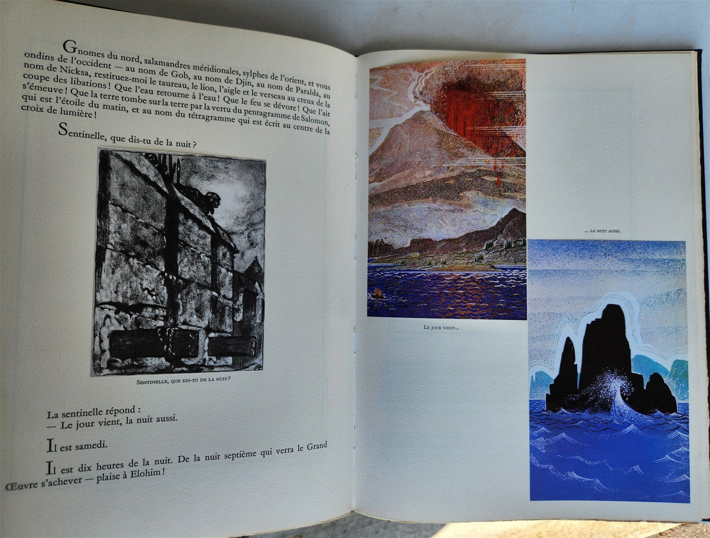 1978 MAGIE NOIRE antique COLOR ILLUSTRATED ART ALBUM in FRENCH