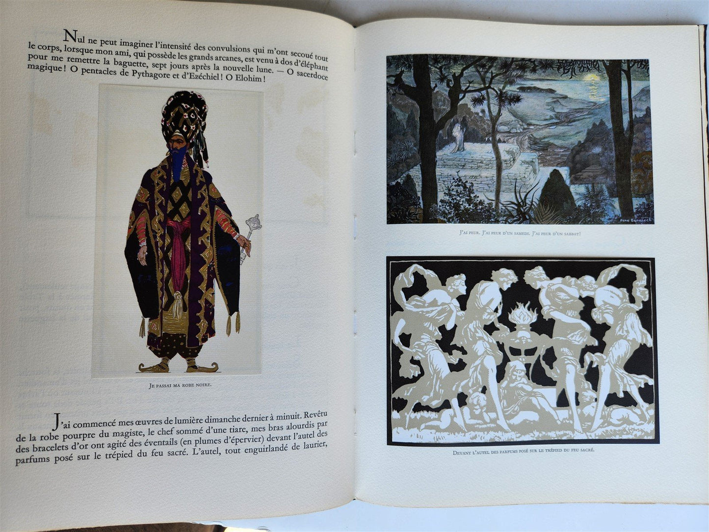 1978 MAGIE NOIRE antique COLOR ILLUSTRATED ART ALBUM in FRENCH