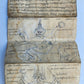 19th CENTURY MEDICINE ASTROLOGY MANUSCRIPT MANUAL from THALAND illustrated RARE