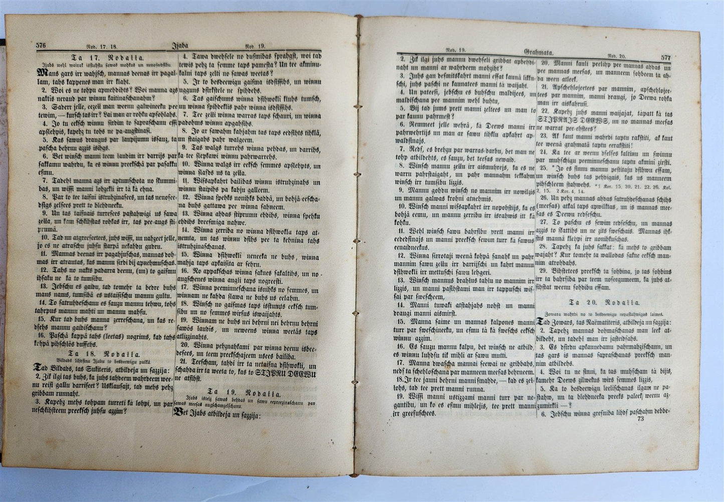 1854 BIBLE in LATVIAN antique PRINTED IN RIGA FOLIO