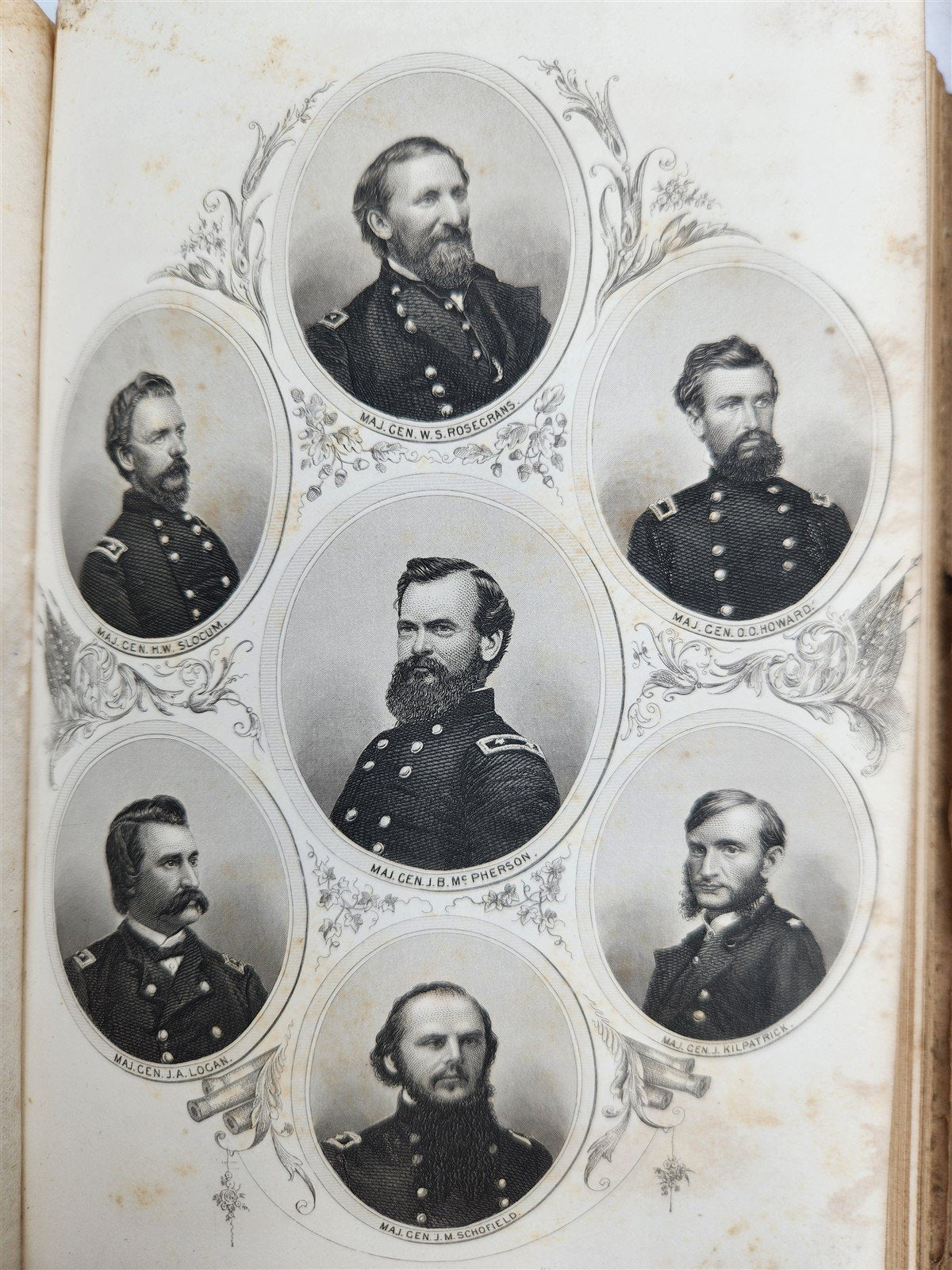 1865 GRANT & SHERMAN their CAMPAIGNS & GENERALS by Headley antique ILLUSTRATED