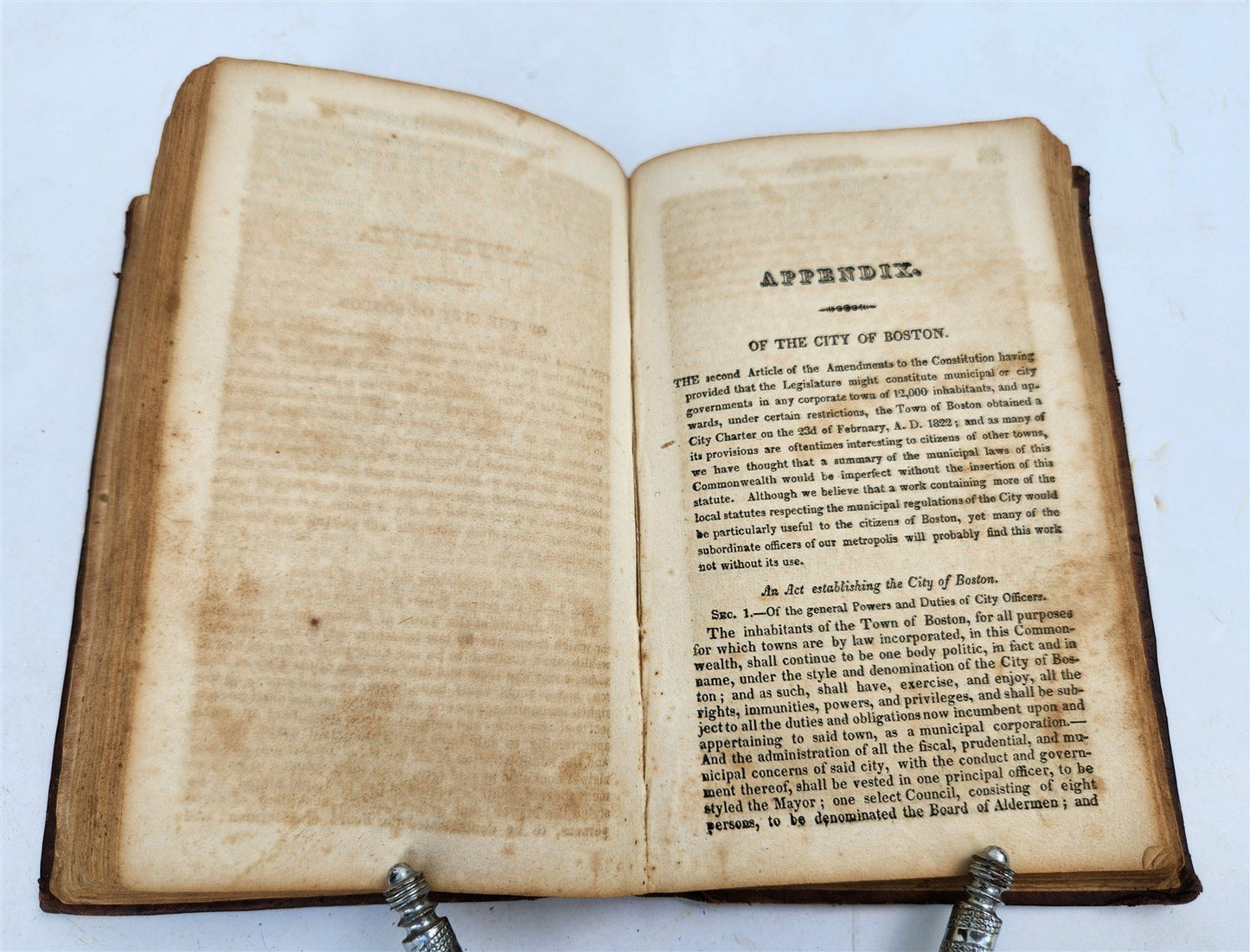1825 TOWN OFFICER or, LAWS of MASSACHUSSETTS antique Americana