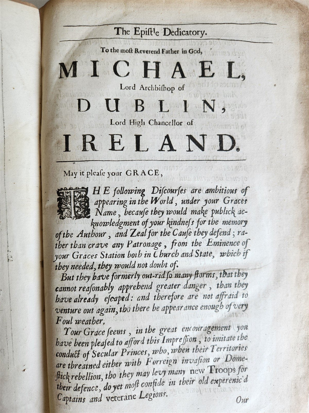 1677 WORK of JOHN BRAMHALL Metropolitan of all Ireland antique FOLIO in ENGLISH