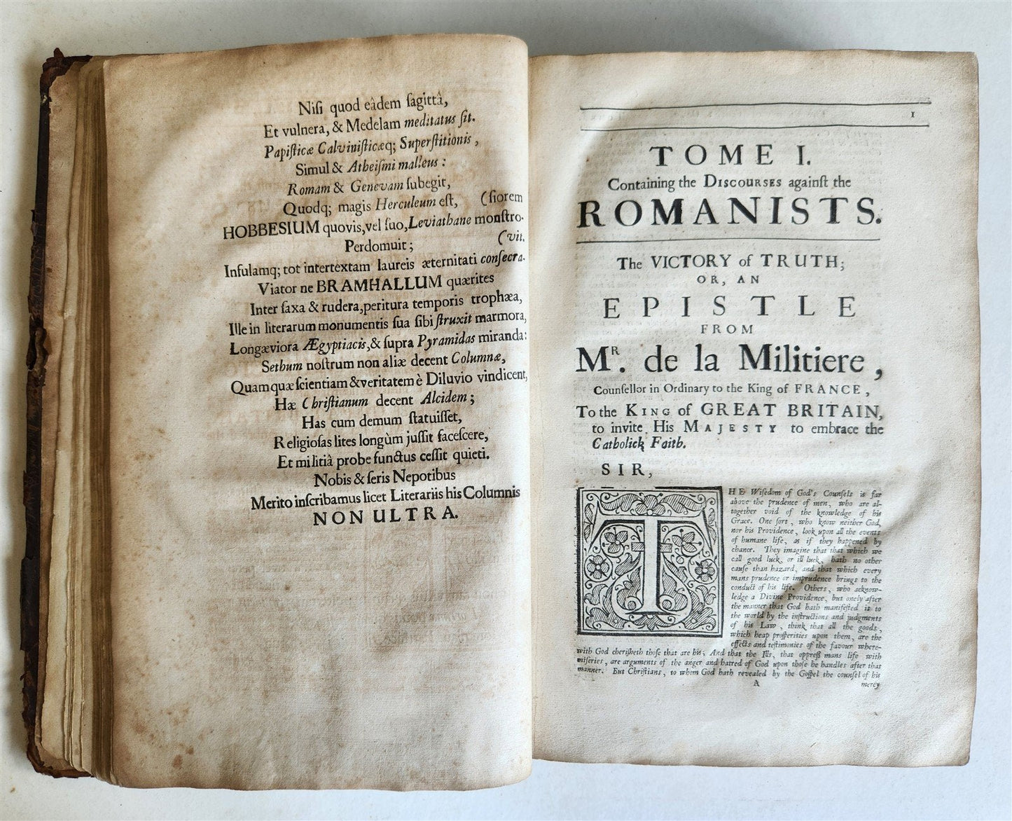 1677 WORK of JOHN BRAMHALL Metropolitan of all Ireland antique FOLIO in ENGLISH
