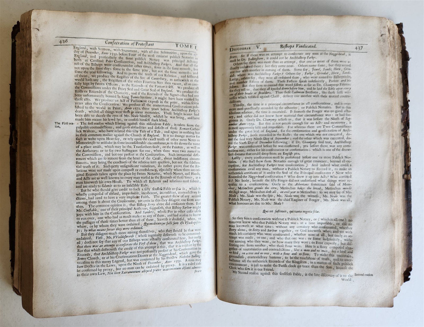 1677 WORK of JOHN BRAMHALL Metropolitan of all Ireland antique FOLIO in ENGLISH