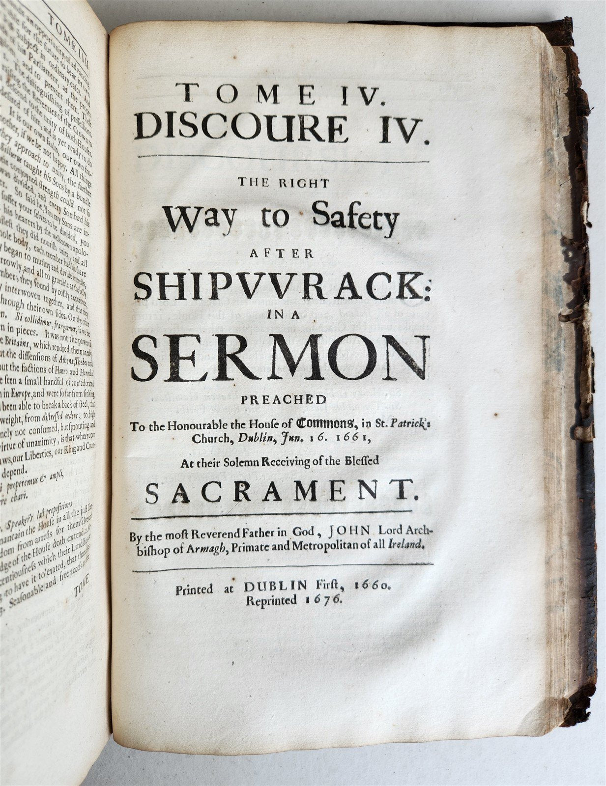 1677 WORK of JOHN BRAMHALL Metropolitan of all Ireland antique FOLIO in ENGLISH