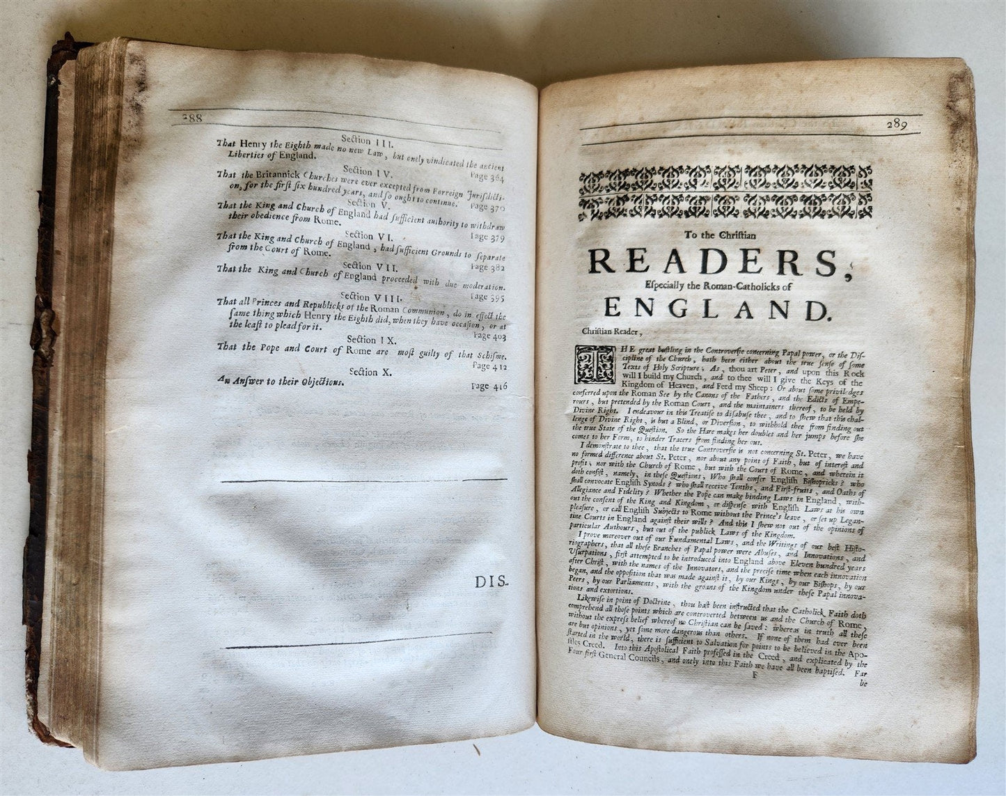 1677 WORK of JOHN BRAMHALL Metropolitan of all Ireland antique FOLIO in ENGLISH