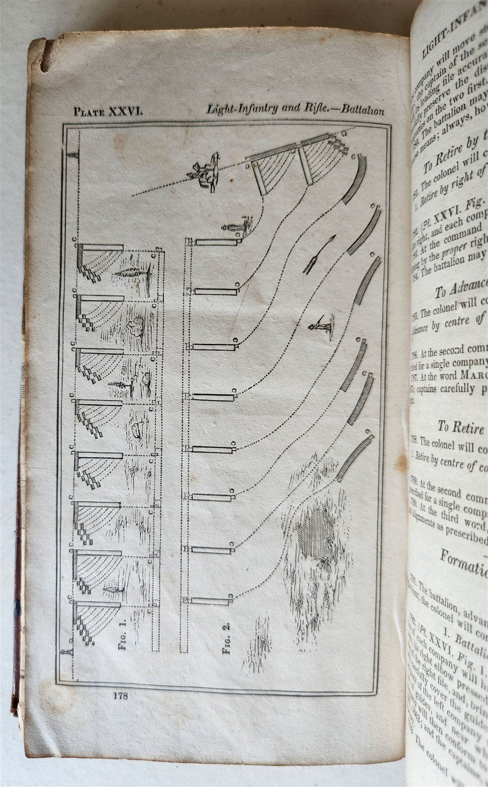 1830 INFANTRY TACTICS EXERCISES & MANEUVRES antique AMERICANA illustrated