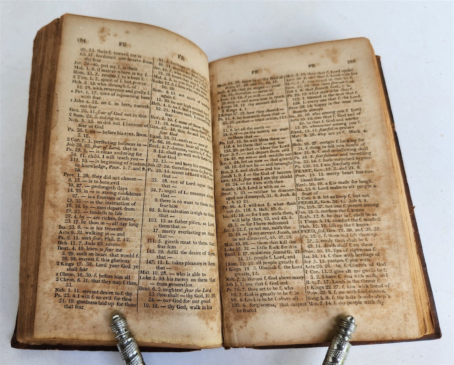 1817 CONCORDANCE to OLD & NEW TESTAMENTS antique AMERICANA