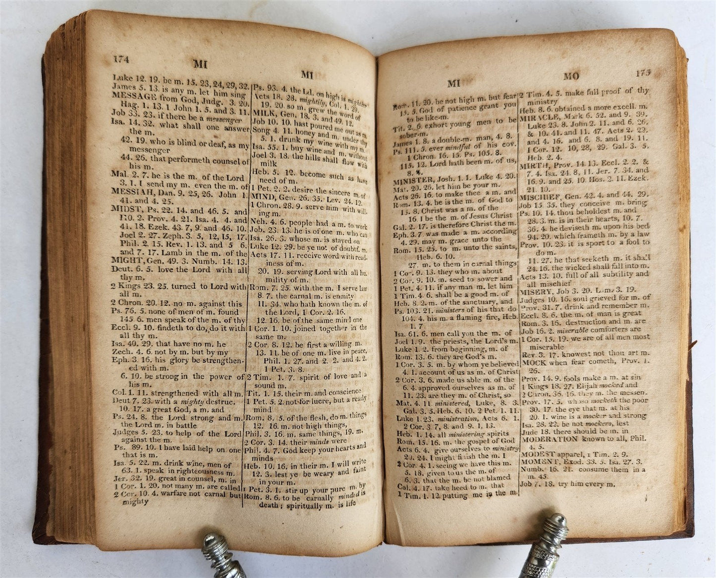 1817 CONCORDANCE to OLD & NEW TESTAMENTS antique AMERICANA