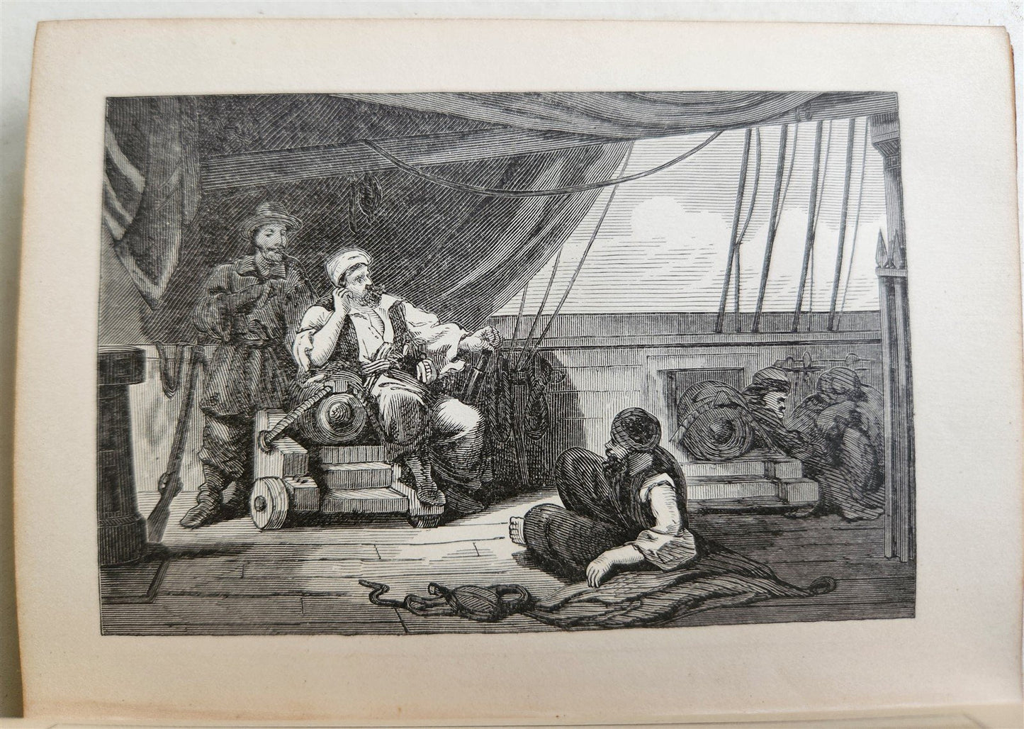 1868 THE PIRATE and THE THREE CUTTERS by Captain Marryatt ILLUSTRATED antique