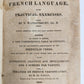 1825 GRAMMAR of the FRENCH LANGUAGE by N.Wanostrocht antique Boston