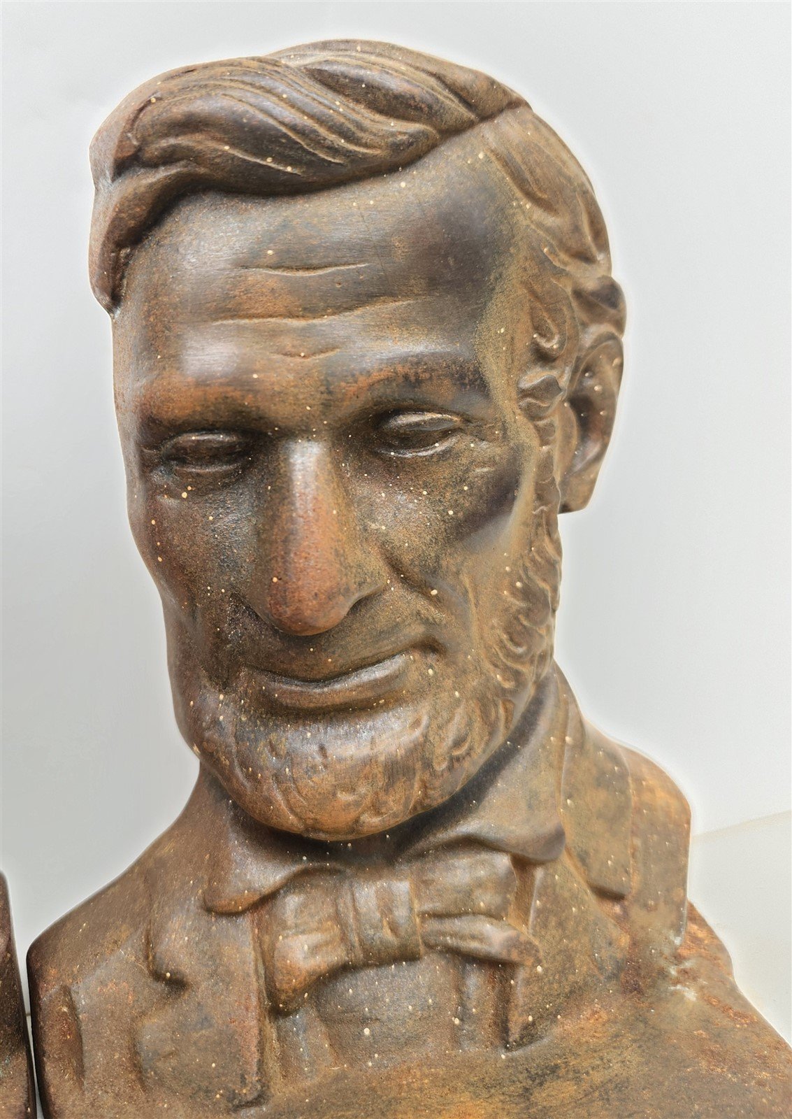 PRESIDENT LINCOLN PAIR of VINTAGE CAST IRON BOOKENDS