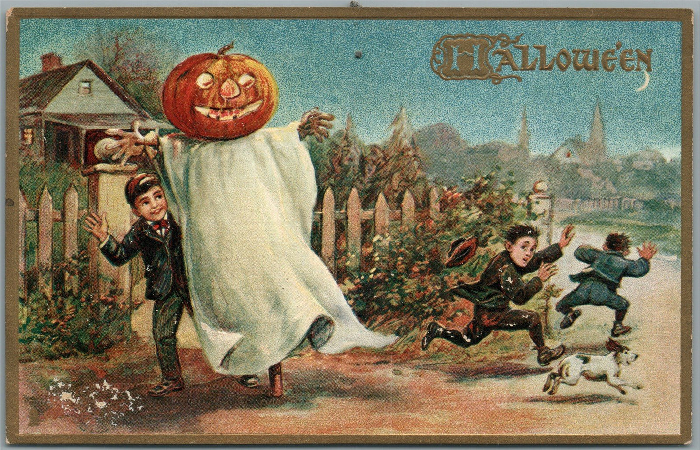 HALLOWEEN RAPHAEL TUCK SERIES 183 ANTIQUE POSTCARD