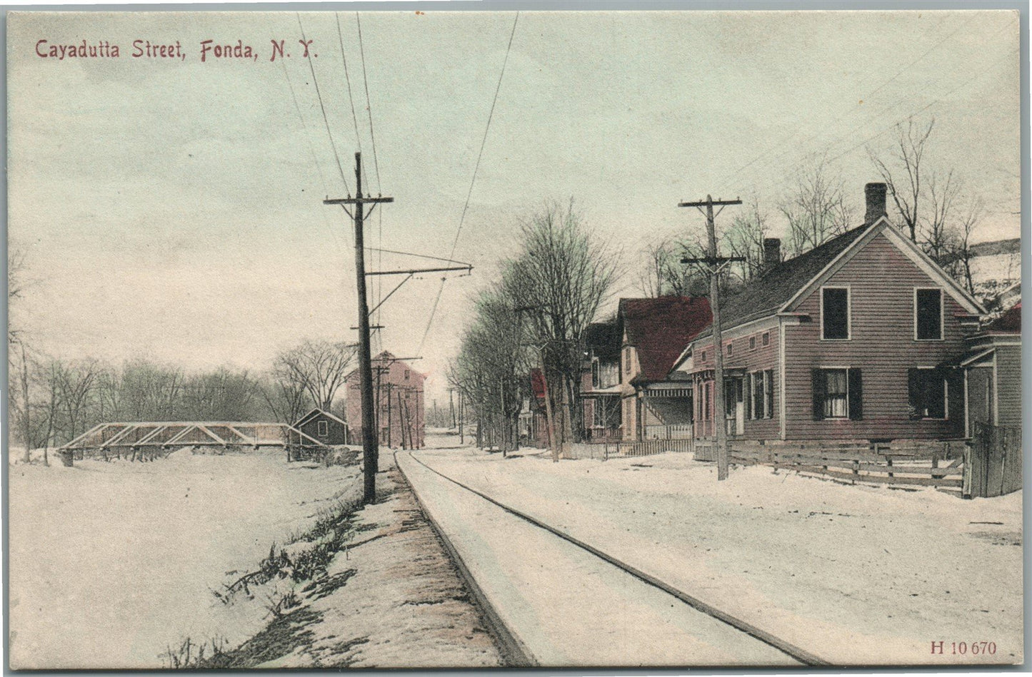 FONDA NY CAYADUTTA STREET ANTIQUE POSTCARD