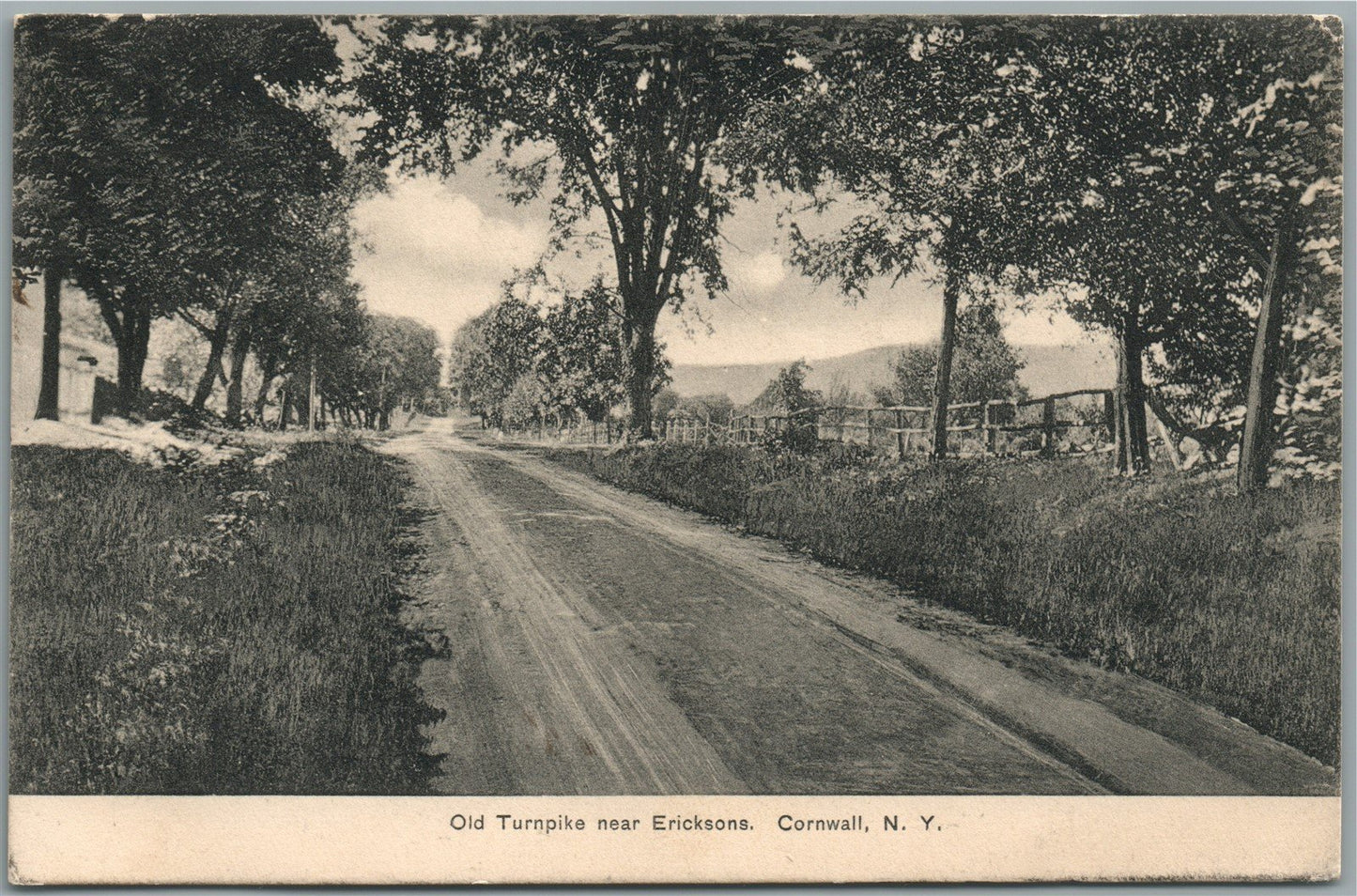 CORNWALL NY OLD TURNPIKE ANTIQUE POSTCARD