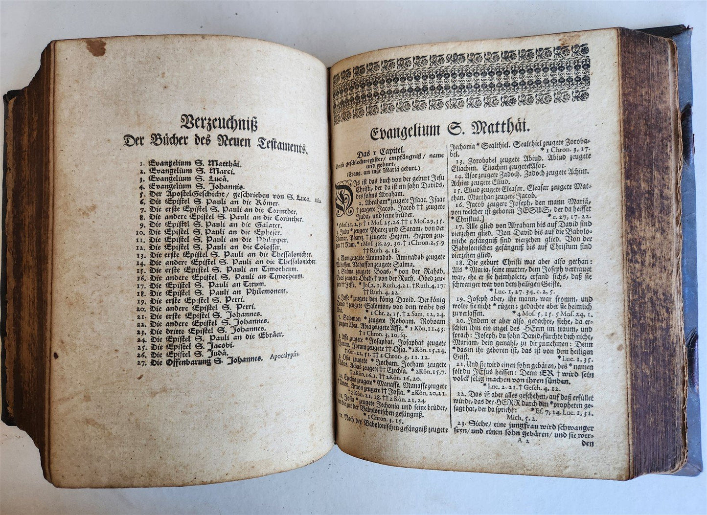 1743 BIBLE in GERMAN by CHRISTOPH SAUR antique RARE Americana