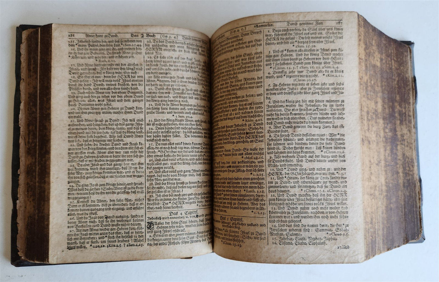 1743 BIBLE in GERMAN by CHRISTOPH SAUR antique RARE Americana